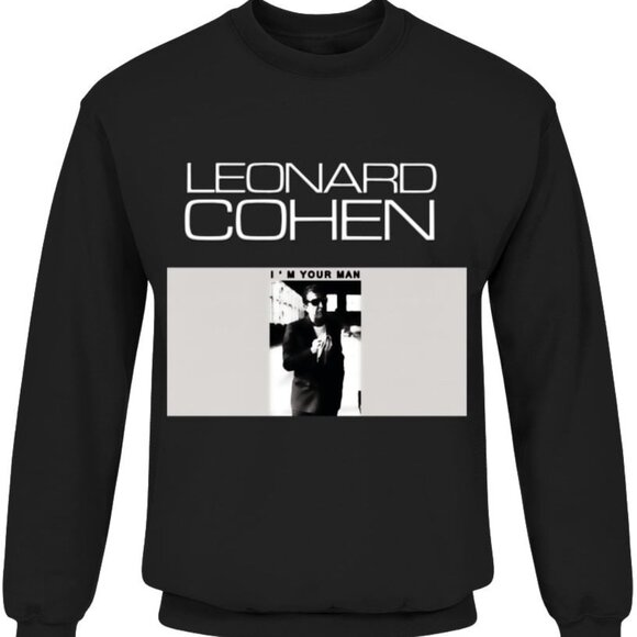 Leonard Cohen Im Your Man Vintage Sweatshirt Rock Music Graphic Retro Album 05 - Picture 1 of 5